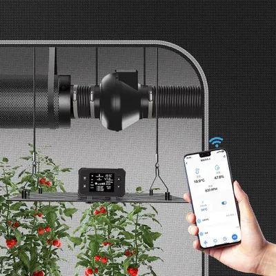 Zdjęcie produktu dla Wentylator kanałowy – wentylator wentylacyjny i odprowadzający powietrze – średnica 150 mm (6 cali) – wydajność 600 m³/h – regulacja prędkości obrotowej – cichy silnik EC