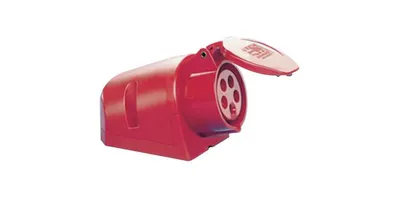 Produktbild von CEE-Wanddose 32 A 400 V Steckerstellung 6 h mit Klappdeckel IP44