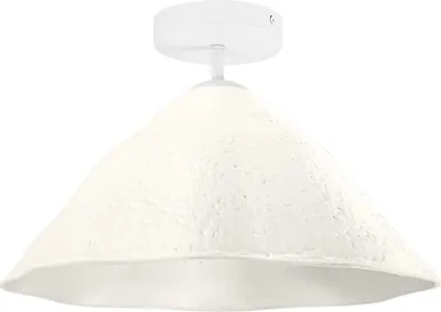 Produktbild von OSRAM Deckenleuchte Decor Lotus Leaf weiß aus Metall und Pappmaschee, E27, 396 mm Durchmesser, Leuchtenschirm aus recyceltem Material, nachhaltig durch austauschbare Lichtquelle, einfache Montage