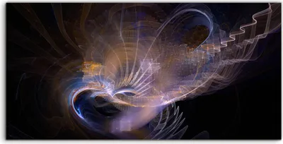 Produktbild von Coloray Acrylbild 140x70  Wandbild Acrylbilder digitales fraktales Impressionismus