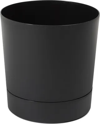 Produktbild von Lamela Aura Pflanztopf Schwarz 14,5 cm mit Untersetzer