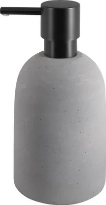 Produktbild von Spirella Seifenspender "Gemma" mit Edelstahlpumpe Flüssigseifen-Spender Porzellan 500ml Langliebig und Robust Grau
