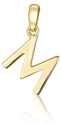 Obrázok produktu pre Minimalistický pozlátený prívesok v tvare písmena „M“ SVLP0948XH2GO0M