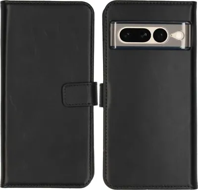 Image de Selencia Bibliothèque en cuir véritable pour le Google Pixel 7 Pro - Noir