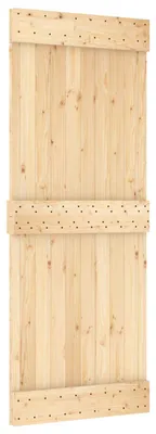 Image de Porte coulissante vidaXL NARVIK, finition naturelle et noire, 80 x 210 cm (152,5 cm)