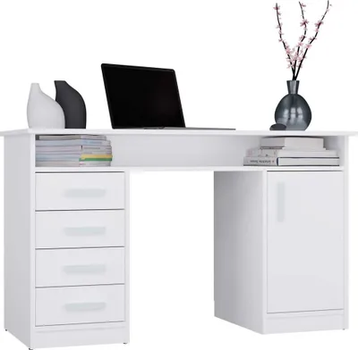 Image de Bureau, blanc, 125 x 75 x 55 cm