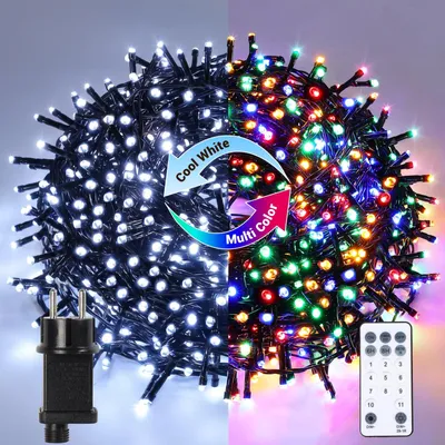 Lichtkette 50m 500 LED Kaltweiß Farbwechsel Innen/Außen