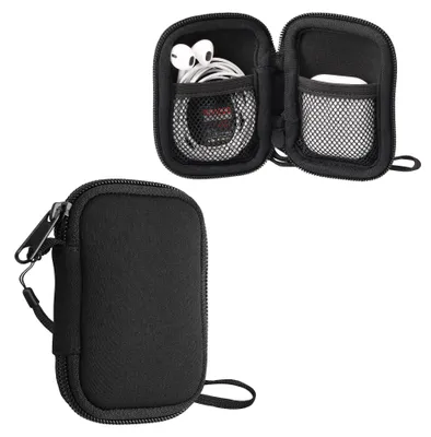 Produktbild von kwmobile In-Ear Kopfhörer Tasche aus Neopren - In Ear Kopfhörer Hülle mit Innentaschen für Zubehör - Kleine Aufbewahrungstasche für In Ear Headphones