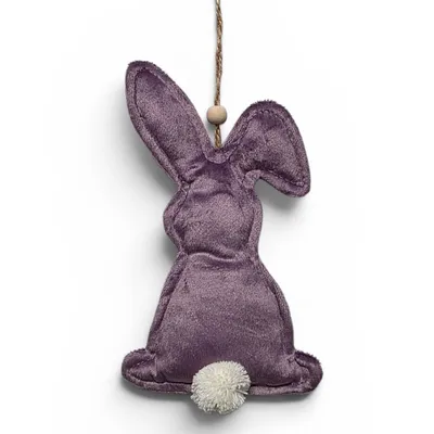 Produktbild von GOLDBACH Deko-Hase 'Hasenköpper', lila Stoff-Hase zum Hängen, ca. BxHxT 10 x 16 x 4 cm, Polyester, Osterdeko Hänger