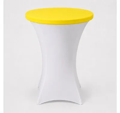 Obrázek produktu pro Strečový poklop na barový bistro stolek Ø 80 cm – elastický, nemačkavý - Žlutá