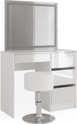 Produktbild von Schminktisch Vicco Sherry Weiß 90 cm mit LED-Spiegel und Hocker, Model 40171