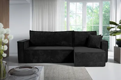 Produktbild von Intenso Ecksofa mit Schlaffunktion Innez, Schwarz