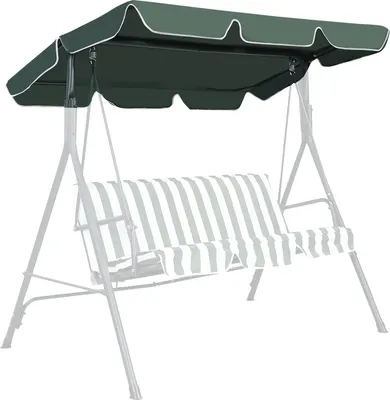 Produktbild von Ersatzdach Gartenschaukel, 168 x 114 cm, Sonnendach für Hollywoodschaukel, Schaukel Ersatzbezug, Dachbezug, Dachplane (Grün)