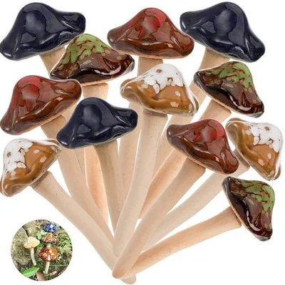 Image de Décoration de jardin en céramique, 12 cm, multicolore
