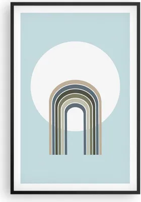 Produktbild von Gerahmtes Poster - Schwarzer Rahmen - Formen Rad Linien - 61x91,5 cm - Wand Bild - Wanddeko - Wandbilder - Kunstposter - Wandposter - Bilderrahmen - Bilder - Kunstdruck - P2BPA61x91-4608