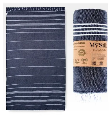 Produktbild von XXL Saunahandtuch Hamamtuch - Großes, Weiches Badetuch 100x200cm, Schnelltrocknend - Strandtuch, Handtuch für Männer, Frauen, Yoga und Fitness (Anthrazit)