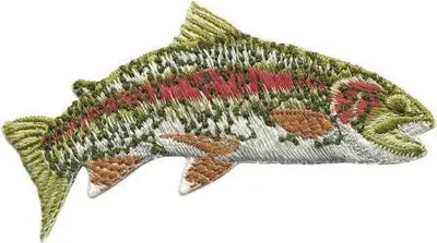 Produktbild von Aufnäher - Fisch - 04677 - Gr. ca. 8 x 3,5 cm - Patches Stick Applikation