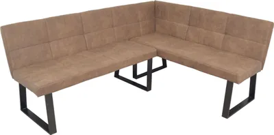 Produktbild von Polstereckbank (Kurzer Schenkel Rechts) 150x190 cm Schwarz/Braun