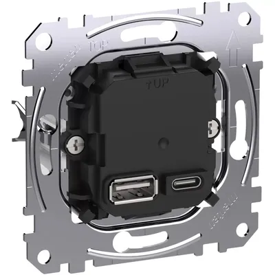 Obrázek produktu pro MERTEN USB-Ladeeinsatz Typ A+C mit Power-Delivery-T MEG4366-0120