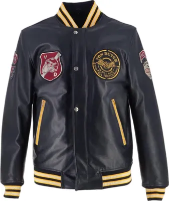 Immagine prodotto di Von Dutch X Helstons Collegian, giacca in pelle da moto, M
