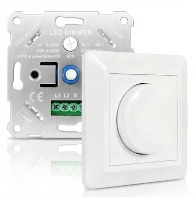 Immagine prodotto di Interruttore dimmer LED 220-240V 5-200W, dimmer rotativo da incasso