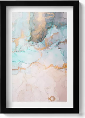 Produktbild von Abstraktes Bild– Wandbild mit Rahmen – Gerahmtes Bild  – Wanddekoration – 20x30 cm – Schwarz