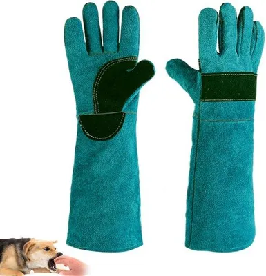 Produktbild von Arbeitshandschuhe Grün 45 cm - Schutz vor Tierbissen