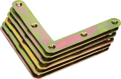 Obrázek produktu pro KOTARBAU® Sada 25 žlutě pozinkovaných plochých rohových spojů 100 mm pro rohové spoje