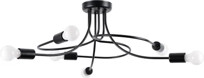 Produktbild von Kronleuchter LEVAR 6 schwarz 6xE27 15W Stahl 29x66x69cm Sollux Lighting