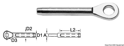 Obrázek produktu pro Vidlicová svorka AISI 316 Ø 12 mm , 1 kus