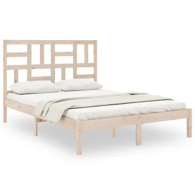 Image de vidaXL Lit en bois massif 120x190 cm