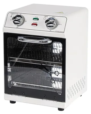 Heißluftsterilisator, 0–220 °C, Timer 0–60 Min., großes Fassungsvermögen