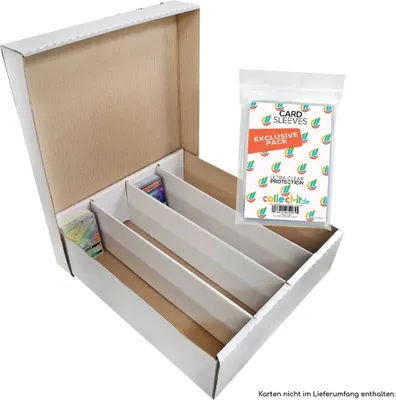 Produktbild von collect-it.de 10 Riesen Deck-Boxen - Aufbewahrung (weiß) für 4000 Karten (kompatibel mit Magic/Pokemon/Yugioh/Match Attax Karten) + 40 exklusive collect-it.de Hüllen