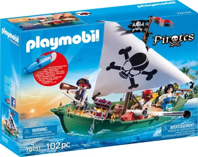 Zdjęcie produktu dla PLAYMOBIL Statek piracki z silnikiem podwodnym 70151