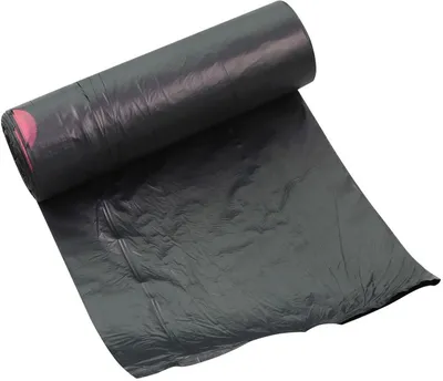 Produktbild von HYGOSTAR Abfallbeutel Eco mit Zugband, 60 Liter, 30 my, grau, LDPE-Folie, 1 Rolle à 20 Beutel