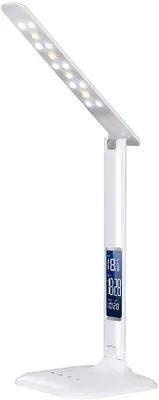Immagine prodotto di Lampada LED, lampada da tavolo, dimmerabile con display, 6W, temperatura di colore a scelta, bianco lucido