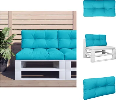 Obrázek produktu pro vidaXL Paletový polštář tyrkysový 70x40x12 cm látka - Polštář na sezení