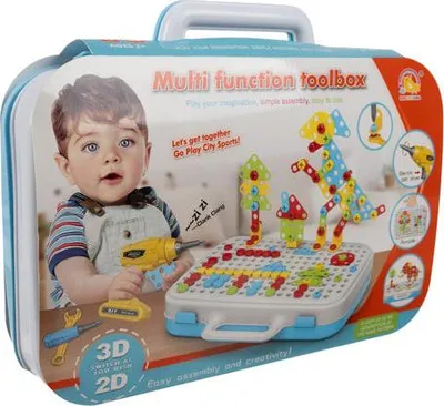 Produktbild von Kreatives Mosaik-Spielzeugset mit Schraubendreher, 300 Teile