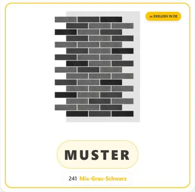 AMK Muster-Paneel 241 Mix Grau Schwarz – Marmorgranulat-Oberfläche in Originalgröße