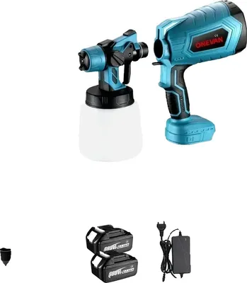 Obrázok produktu pre Akumulátorová striekacia pištoľ, výkon 1500 W, kapacita 1000 ml, 2 batérie 1EU zástrčka