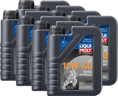 Obrázek produktu pro Liqui Moly Motorový olej 3059, motocykly 4T, základní řada, pro terénní použití, 10W-40, 8 litrů, minerální