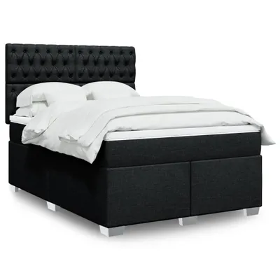 Produktbild von Maison Exclusive - Boxspringbett mit Matratze Schwarz 160x200 cm Stoff