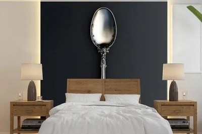 Produktbild von Fotobehang aus Metall, silber, 350 x 350 cm