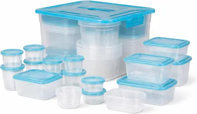 Produktbild von Dosendeckel 50-teiliges Lebensmittelbehälter-Set mit Deckel und Aufbewahrungsbox, BPA-freie Lebensmittelbehälter in mehreren Größen, wiederverwendbare