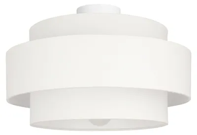 Produktbild von Deckenlampe Metall E27 Ø 40 cm Weiß rund Modern Deckenleuchte