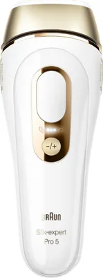 Produktbild von Braun Silk-expert Pro Silk·expert Pro 5 PL5157, Gold, Weiß, Lichtimpulstechnologie (IPL), Vereinigtes Königreich, NE PAS UTILISER sur :- le cuir chevelu, les sourcils et autour des yeux. Utiliser l’appareil..., AC, 100 - 240 V