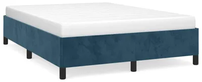Obrázok produktu pre vidaXL Rám postele bez matraca tmavomodrý 140x200 cm zamat