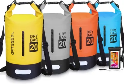 Imagen del producto de Bolsa seca impermeable, con correa ajustable, de 5 l a 30 l, ideal para kayak y actividades al aire libre