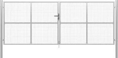 Obrázek produktu pro Zahradní brána pozinkovaná ocel 400 x 150 cm stříbrná