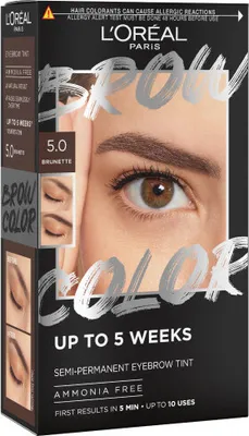 Produktbild von L'Oreal Paris Professionelles Augenbrauenfärbe-Set, Brünett 5.0, für Perfekt Definierte Brauen